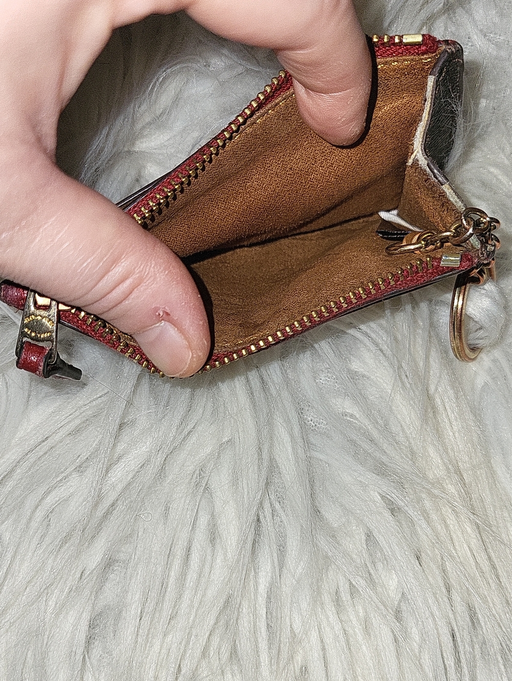COACH 🐎 Mini Skinny ID / Card Case - Signature Canvas With Monogram - Picture 4 of 5